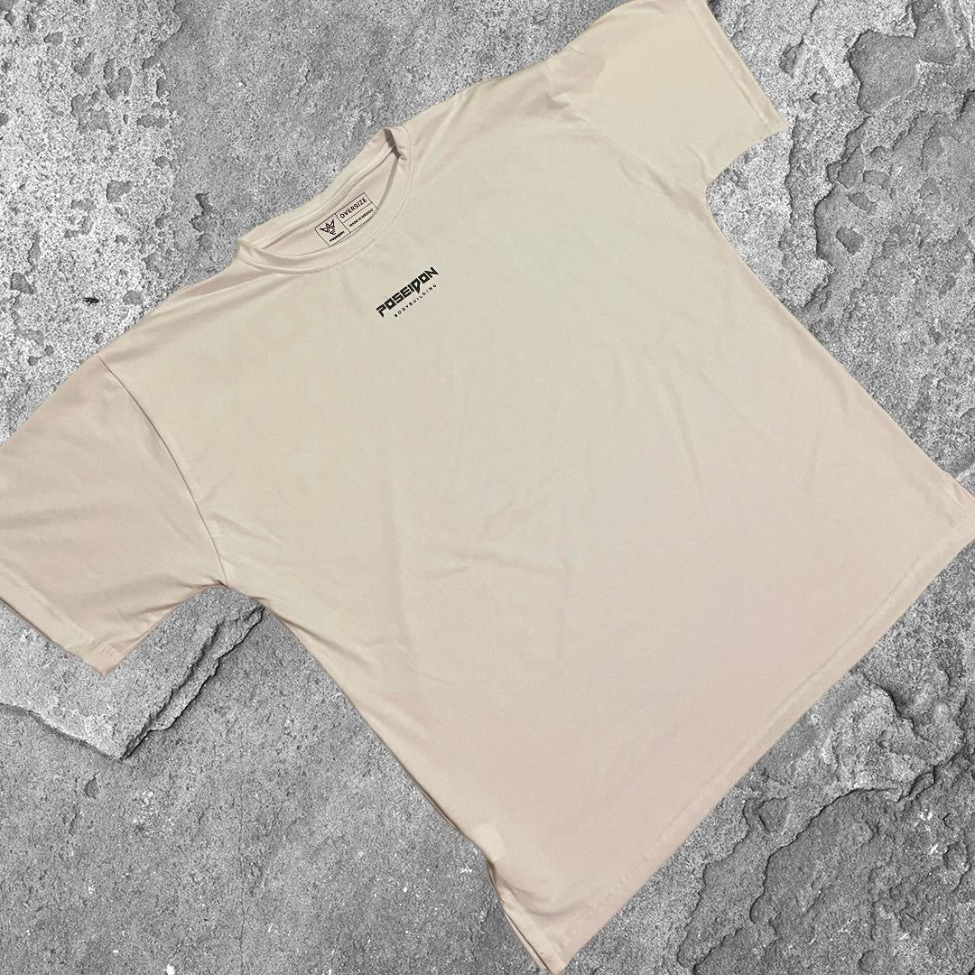 POSEIDON Playera Oversize Beige para Gym