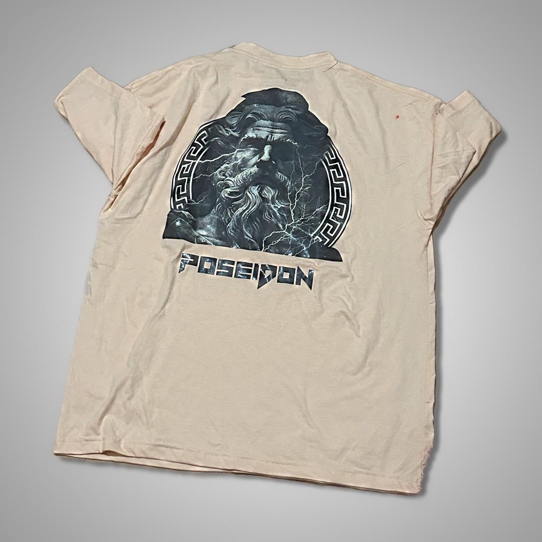 POSEIDON Playera Oversize Dios Griego Beige