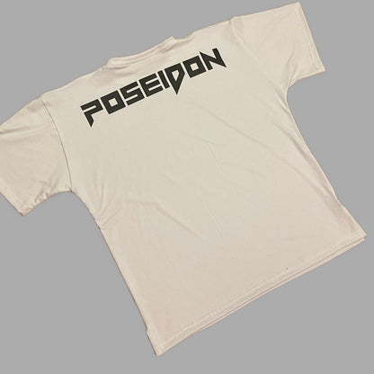 POSEIDON Playera Oversize Beige para Gym